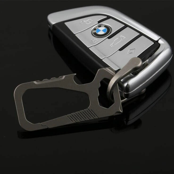 EDC Outdoor Titanium TC4 Key Chain Carabiner Bottle Opener Portable Multi Tool 07FC0E-D4 - KOEEK