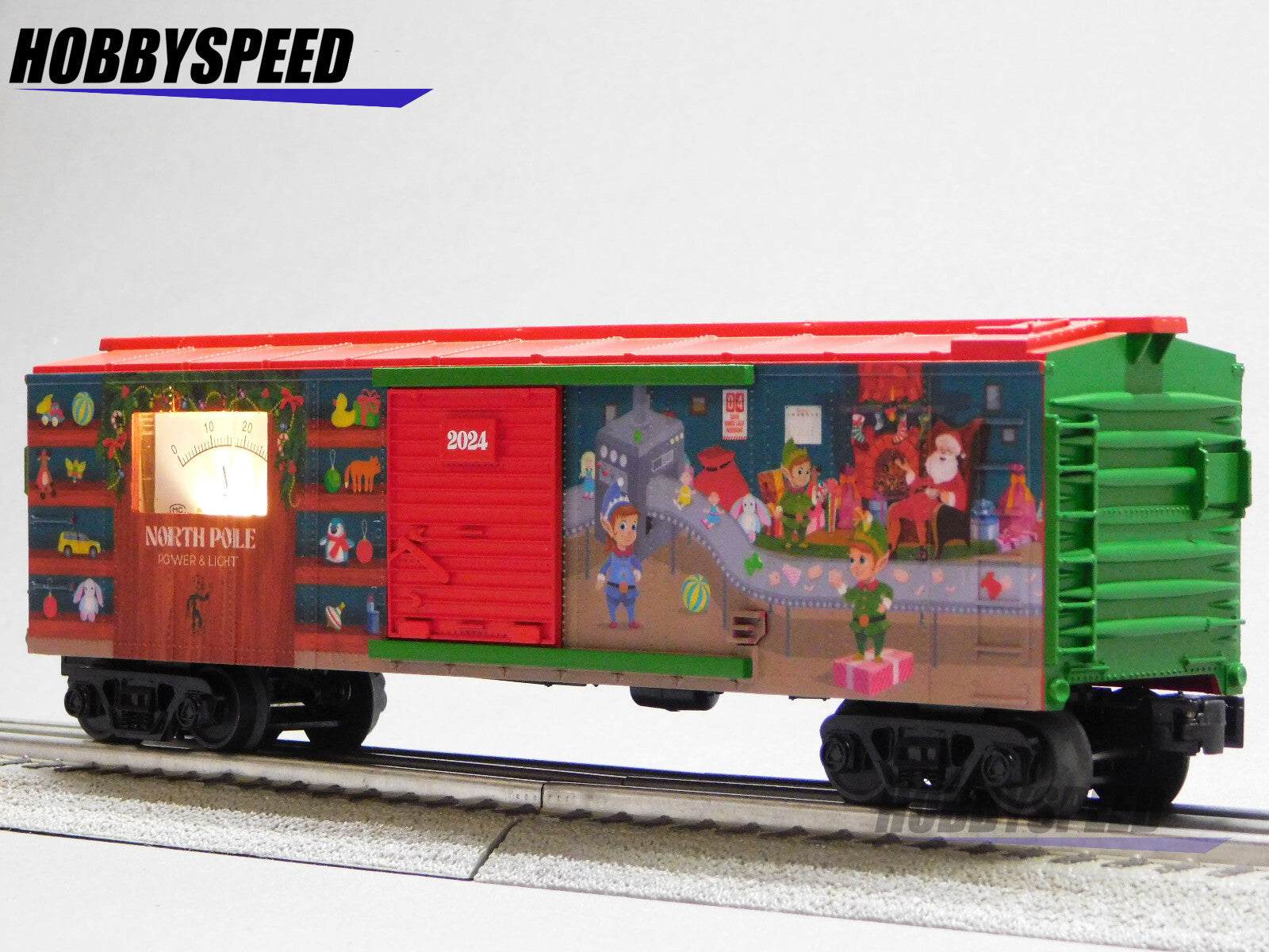 MTH RAILKING NORTH POLE CHRISTMAS POWER METER BOXCAR O GAUGE car 30-71185 MTH - KOEEK
