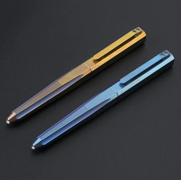 Titanium Ball Point Pen Ballpoint Gel Pen EDC Pocket Broken Window Tool 07FC0E-D4 - KOEEK