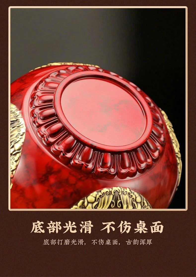 Brass Bagua Gourd Figurine With Lid Feng Shui Home Decor Housewarming Gift 07FC0E-D4 - KOEEK