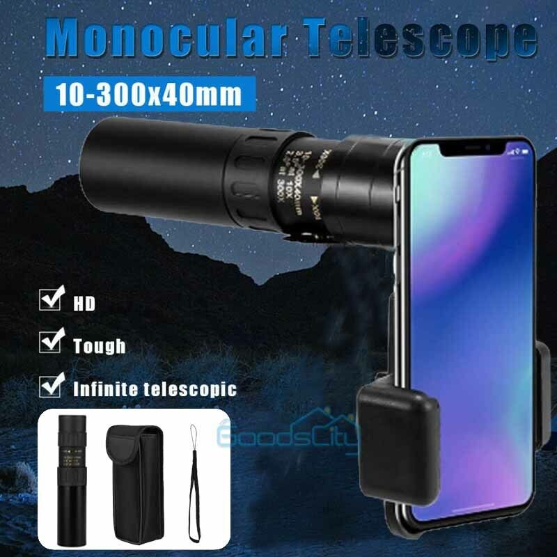 HD Zoom Day/Night Military Telescope 10-300X40mm Monocular