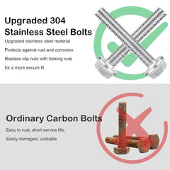 new Fuel Tank Strap Bolts, 304 Stainless Steel One Size, Silver 07FC0E-D4 - KOEEK
