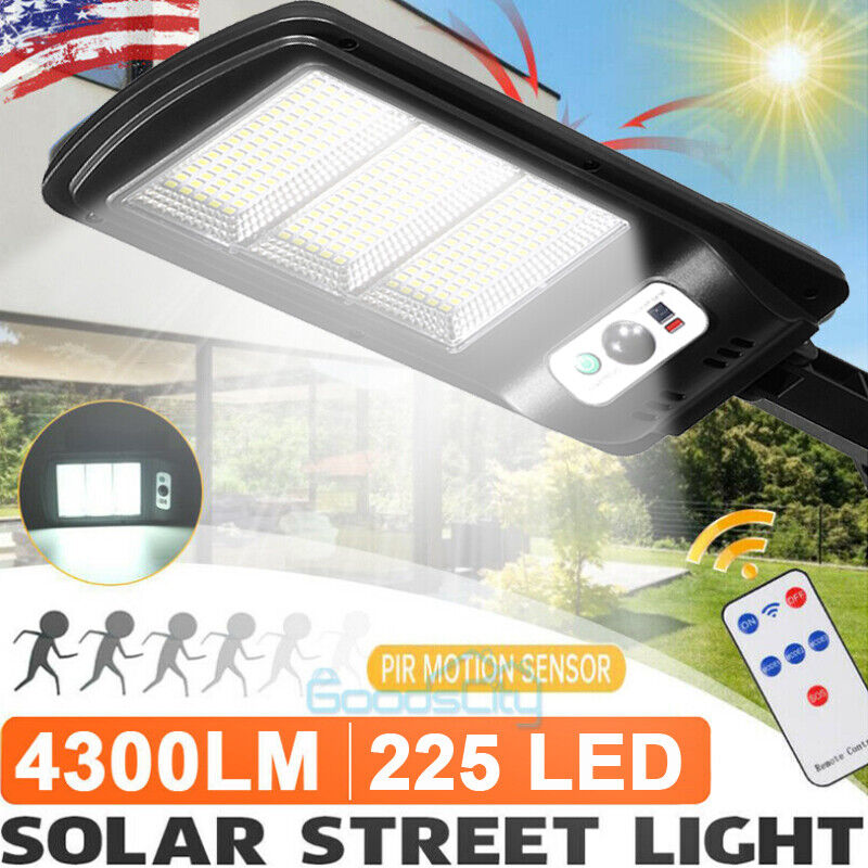 ny 1200000lm LED Solar Flood Light Security Bevægelsessensor Udendørs Yard Street Wall