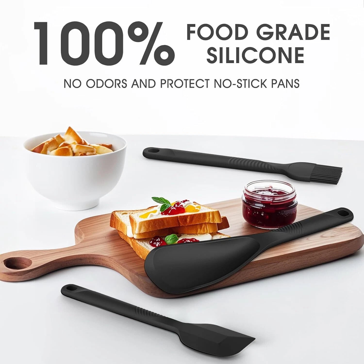 Silicone Cooking Utensils Set 600°F Heat Resistant,Nonstick Kitchen Utensil Set 07FC0E-D4 - KOEEK