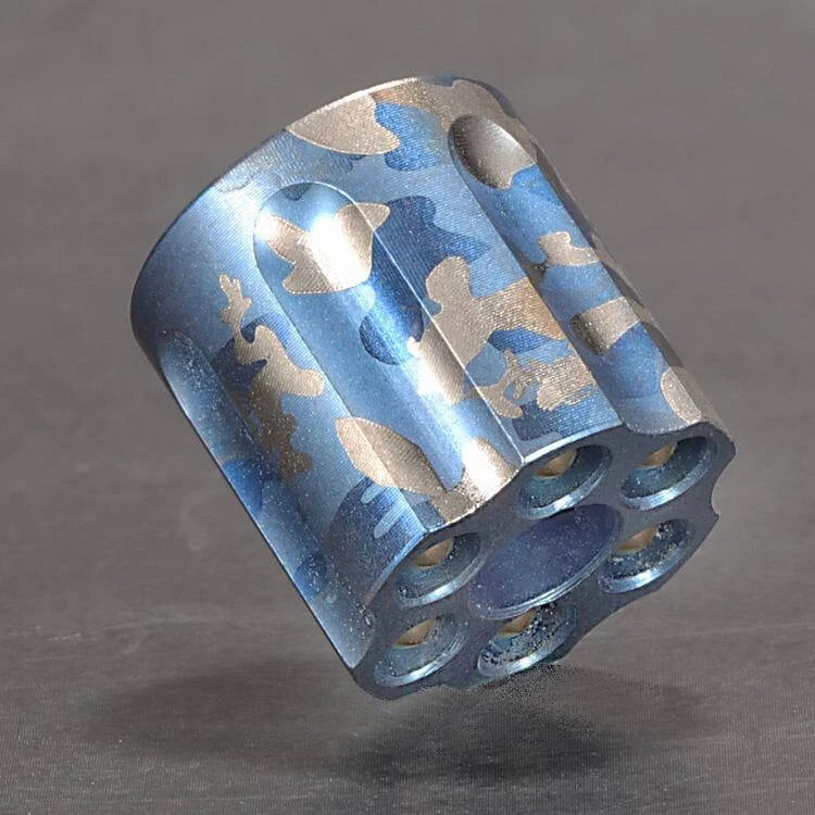 Titanium Revolver Magazine Shape Lanyard Bead Knife Paracord Pendant Detachable 07FC0E-D4 - KOEEK