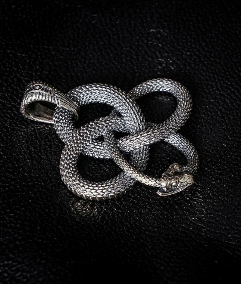 Sterling Silver Wondrous Ouroboros Snake Pendant Necklace Jewelry Keychain Penda 07FC0E-D4 - KOEEK
