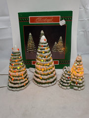 House of Lloyd "Christmas Around the World" Ceramic Lighted Village Trees 541936 HOUSE OF LLOYD - KOEEK