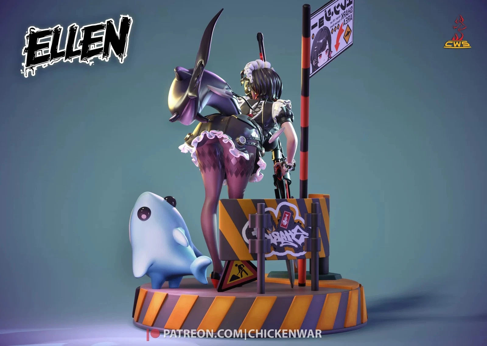 Zenless Zone Zero Ellen Joe 1/6 Resin Statue Toy Collect 3D Printing Painted 07FC0E-D4 - KOEEK