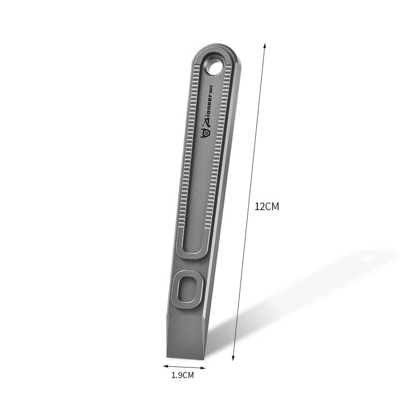 Hot Portable TC4 titanium alloy pry bar outdoor camping multifunctional EDC tool 07FC0E-D4 - KOEEK