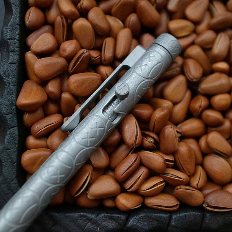 EDC Titanium Pocket Ball Pen Office Signature Working Pen Outdoor Portable Pen 07FC0E-D4 - KOEEK