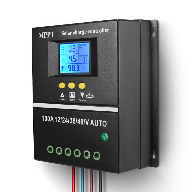 ny 2 USB 100A MPPT Solar Charge Controller 12/24/36/48V for solcellepanelsett