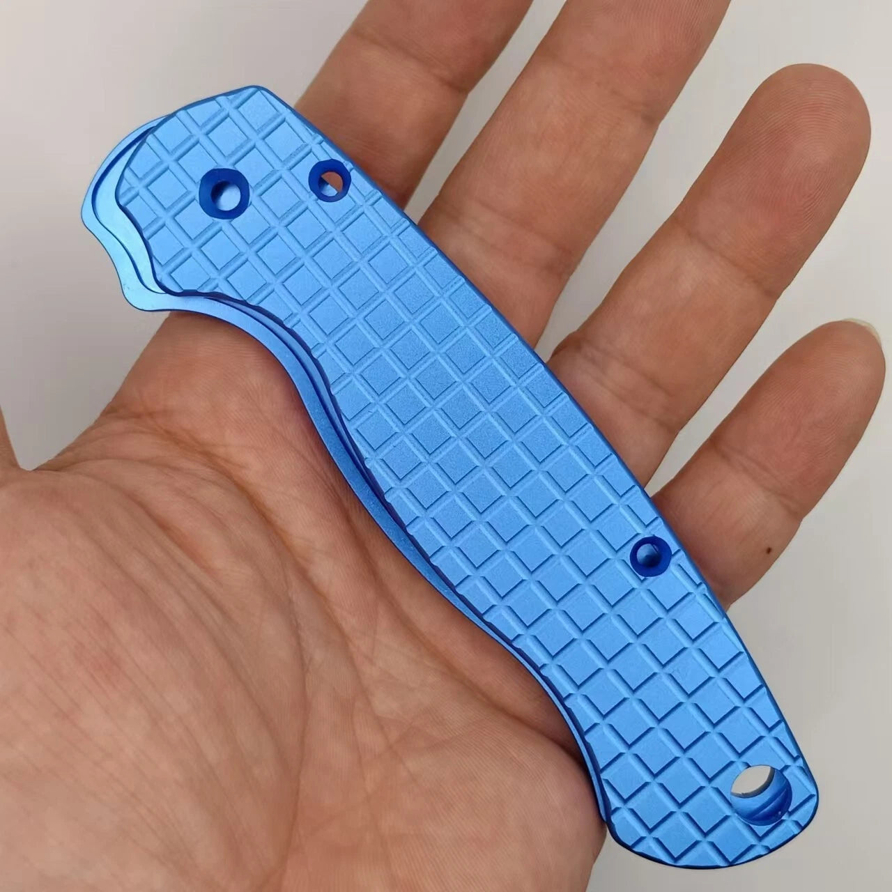 1 Pair Aluminum Alloy Knife Handle Scales for Spyderco C81 Para 2 Folding Knives 07FC0E-D4 - KOEEK