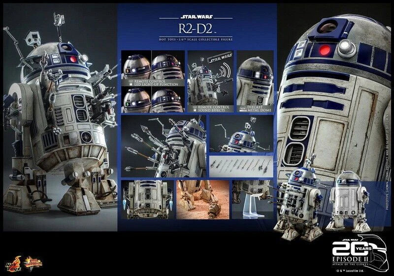 Hot Toys MMS651 STAR WARS II: ATTACK OF THE CLONES 1/6 R2-D2 R2D2 Figure HOT_TOYS - KOEEK