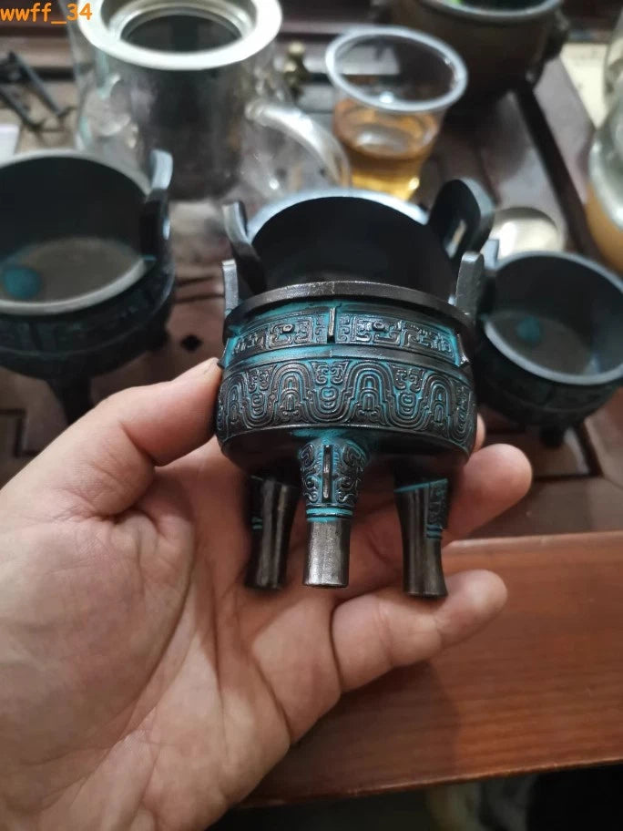 Bronze Tripod Bronze Ware Craftsmanship Home Wine Cabinet Display Office Ornamen 07FC0E-D4 - KOEEK