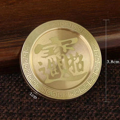 Brass EDC Toy Bagua Haptic Coins Adult Metal Fidget Spinner Toys Stress Relief 07FC0E-D4 - KOEEK