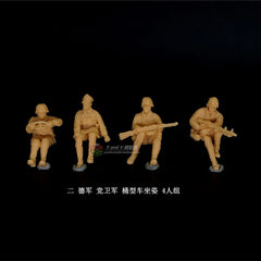 3D Printing 1/72 WW II  German car soldiers sitting posture 4 Person Unpainted 07FC0E-D4 - KOEEK