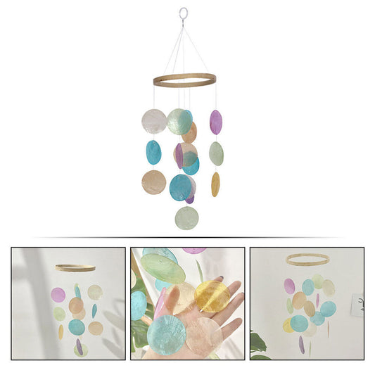 new  Wind Chimes Sea Shell Outdoor Decor Colorful Backyard Seaside koeek - KOEEK