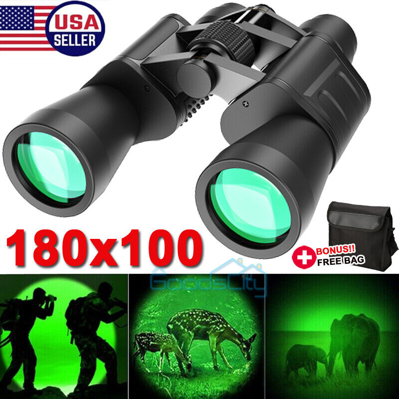 180x100 High Power Waterproof Military Binoculars with Case