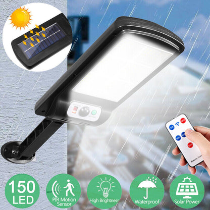 new Commercial Solar Street FloodLight LED Light Outdoor Area Dusk To Dawn Wall Lamp