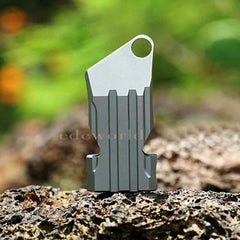 Titanium TC4 Portable Key chains Metal Treble Whistle Outdoor Survival EDC Tool 07FC0E-D4 - KOEEK
