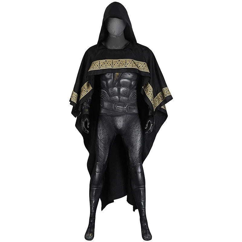Black Adam Teth-Adam Bodysuit Cosplay Costume Suit Cloak Halloween Outfit 07FC0E-D4 - KOEEK