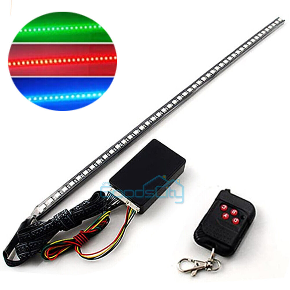 new 7 Color 48 LED RGB Scanner Flash Car Strobe Knight Rider Kit Strip Grille Light