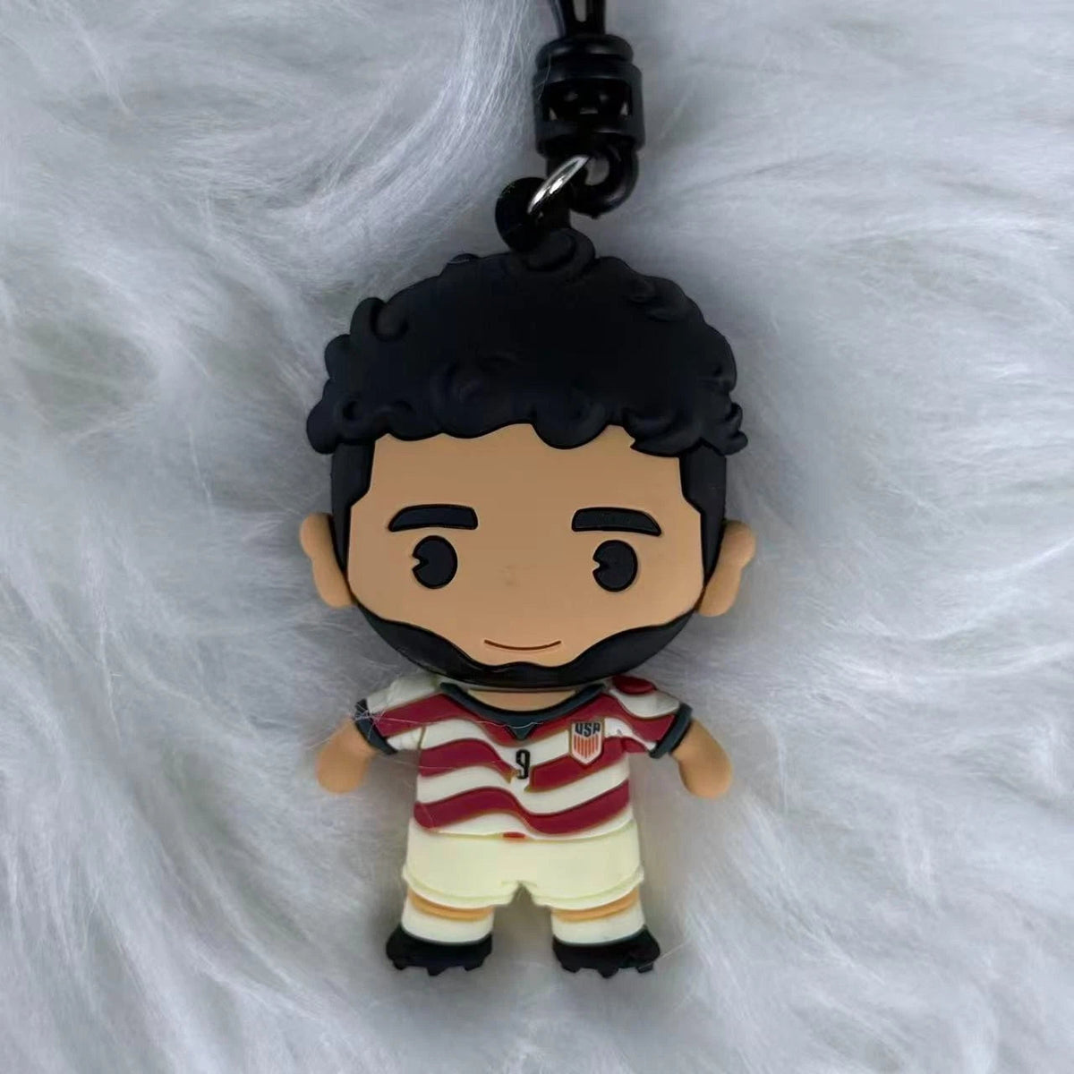 2026 Ricardo Pepi #9 USMNT Soccer Team 3D Vinyl Bag Clip Collectible Keychain 07FC0E-D4 - KOEEK