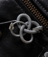 Sterling Silver Wondrous Ouroboros Snake Pendant Necklace Jewelry Keychain Penda 07FC0E-D4 - KOEEK