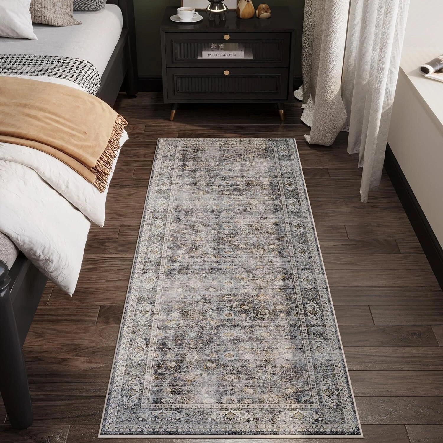 Runner Carpet Hallway Carpet Washable Kitchen Runner Carpet with Rubber Backing 07FC0E-D4 - KOEEK
