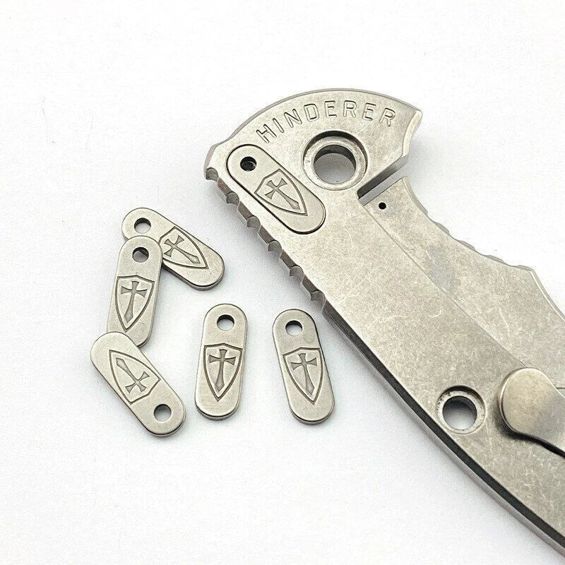 3pcs Titanium Fold Knife Back Filler Tab Spcacer for Rick Hinderer XM18 XM24 07FC0E-D4 - KOEEK