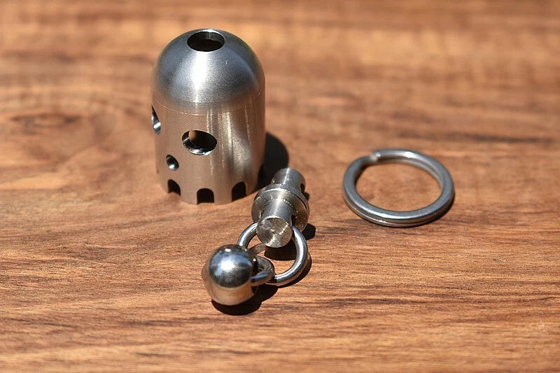 Stainless Steel Pendant Ghost Bell Wind Chime Knife Bead DIY Accessories EDC 07FC0E-D4 - KOEEK