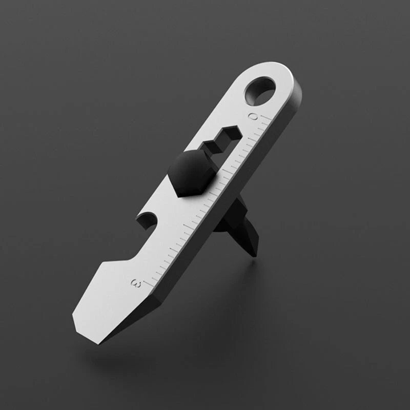 EDC Mini Titanium Alloy Keychain Pry Bar EDC Crowbar Opener Outdoor Multi Tools 07FC0E-D4 - KOEEK