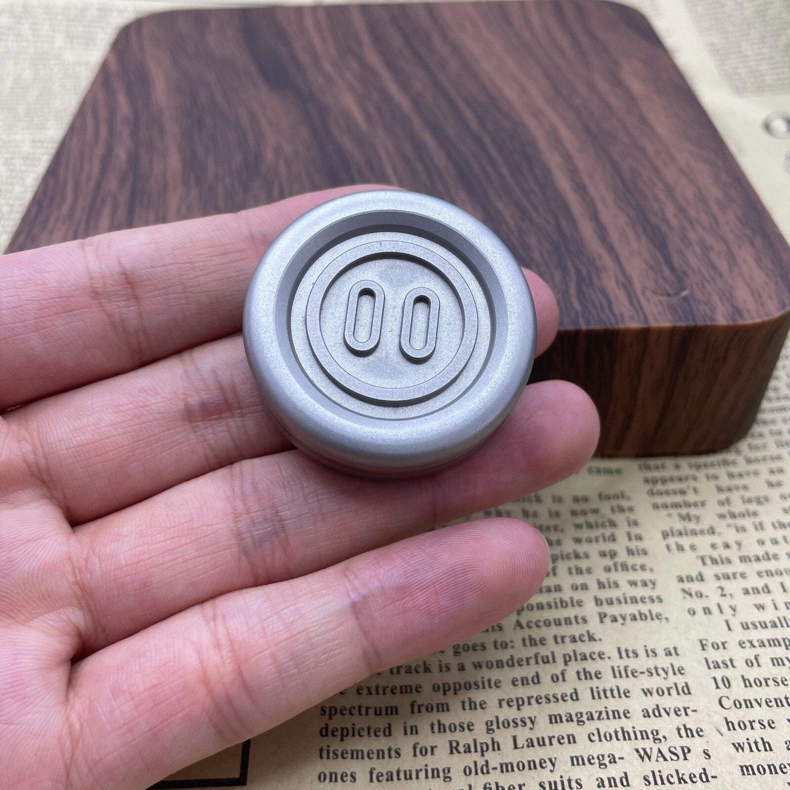 Haptic Coin Sided Ratchet Metal Magnetic PEI Push Slider EDC Fidget Spinning Toy 07FC0E-D4 - KOEEK