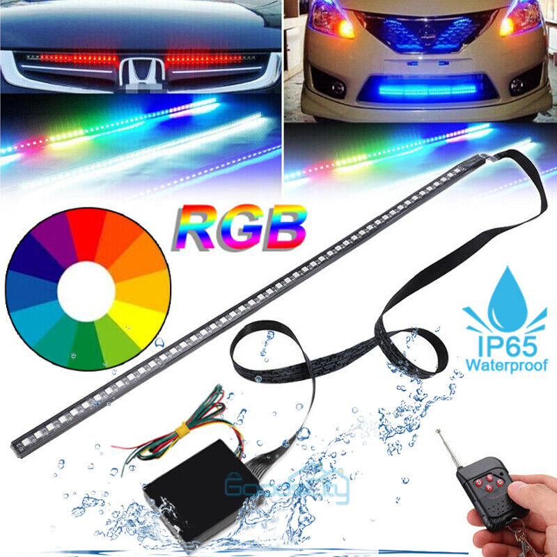 ny 22 tommer 48-LED RGB LED Knight Rider Scanner Belysning Bil Interiør Udvendig indretning