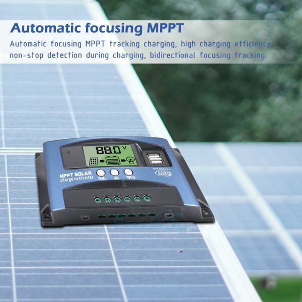 ny 12/24V 60/80/100A MPPT Solar Charge Controller Panel Batteriregulator Dual USB