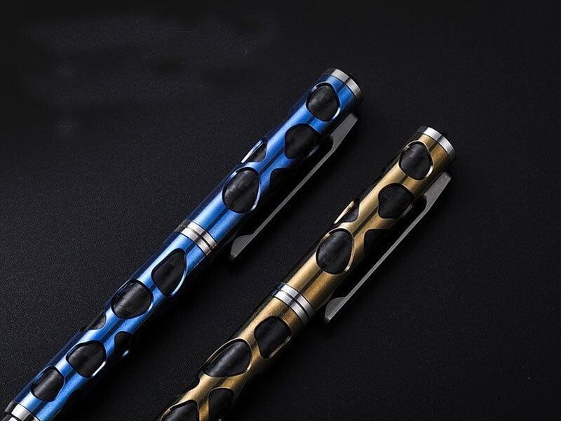 EDC Titanium Practical Ballpoint Pen Office Signature Pocket Pen Metal G2 Refill 07FC0E-D4 - KOEEK