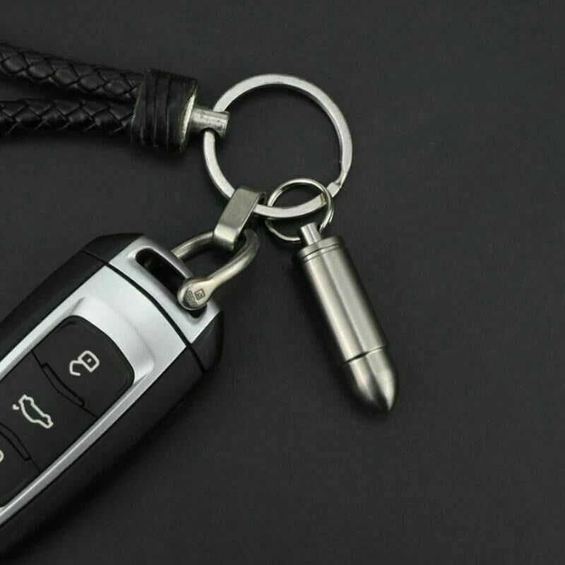 EDC Titanium Waterproof Sealed Box Portable Medicine Bottle Key Pendant Tank 07FC0E-D4 - KOEEK