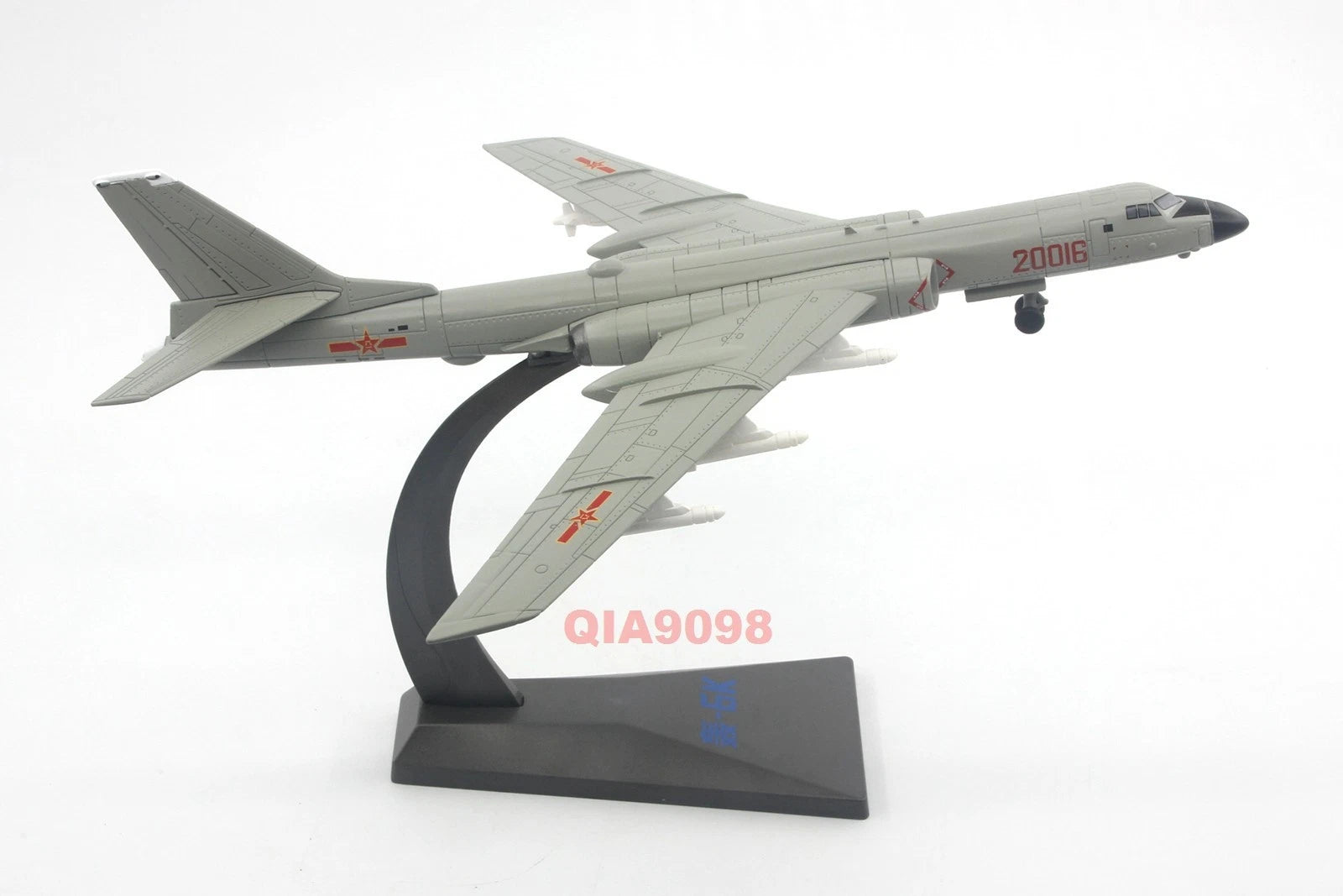 1/144 Scale Chinese Air Force H-6K Bomber Aircraft Diecast Metal Gray Model 07FC0E-D4 - KOEEK