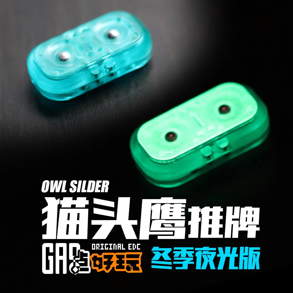 Owl PC Push Slider Relieving Toy Office EDC Fidget Toys Blue Luminous Rich Toy 07FC0E-D4 - KOEEK