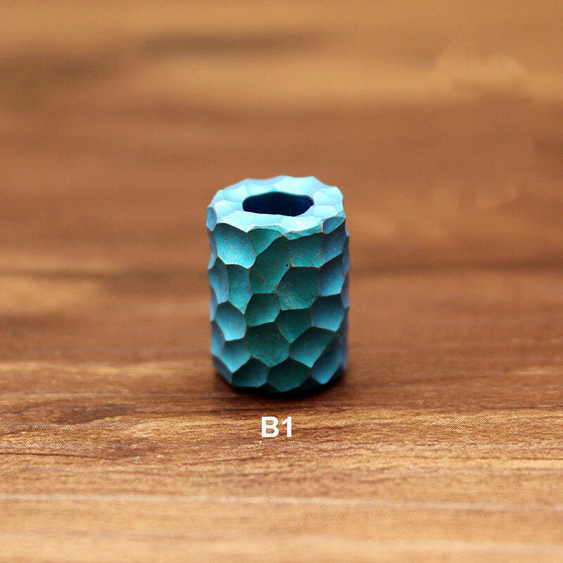 Handmade Carving TC4 Bead Titanium Bead Knife Lanyard EDC Bead Pendant DIY Beads 07FC0E-D4 - KOEEK