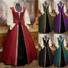 Renaissance Dress Costume Women Victorian Medieval Halloween Clothing Cosplay 07FC0E-D4 - KOEEK