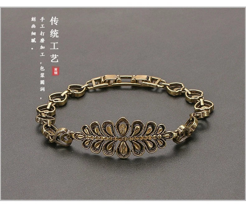 Copper Bracelet Fashion Accessories Vintage Street Hip Hop Jewelry Men Women 07FC0E-D4 - KOEEK