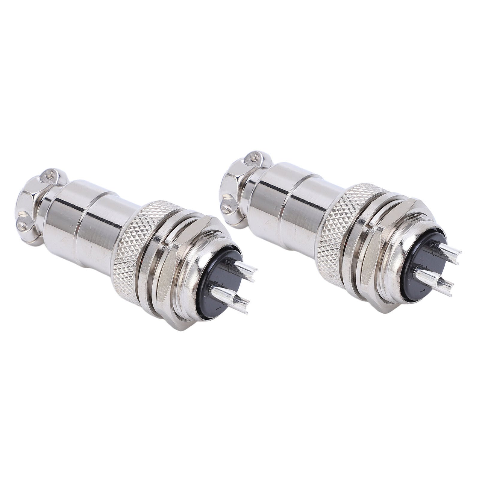 new 2Pcs/set 3 Pin Ation Plug Socket Connector Copper Silver Plated Connectors koeek - KOEEK