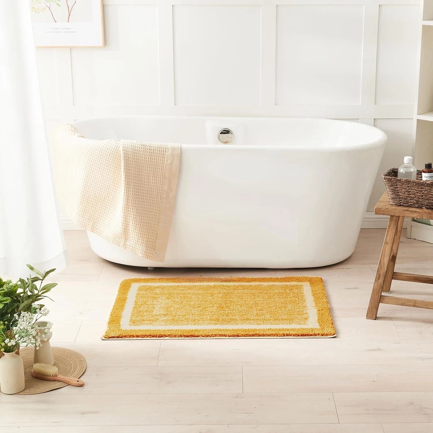 Bath mats for Bathroom Non Slip, Fluffy Shaggy Bath Rugs for Bathroom Washable 07FC0E-D4 - KOEEK
