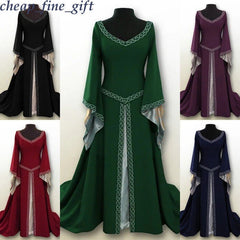 Women Medieval Renaissance Fancy Maxi Princess Dress Halloween Cosplay Costumes 07FC0E-D4 - KOEEK