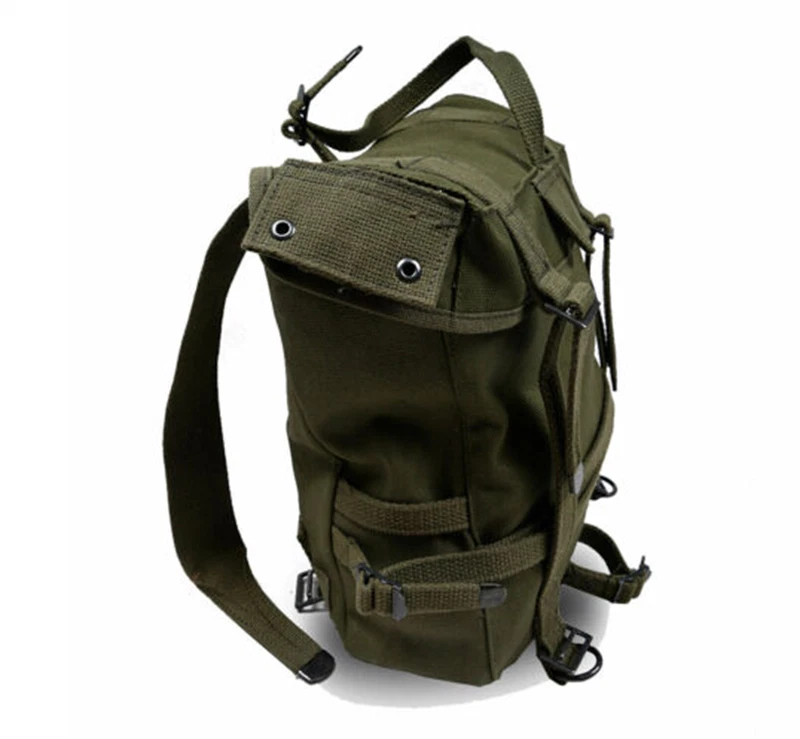 Replica WW2 US M1945 Haversack Military Backpack Combo Set X Strap Canvas Green 07FC0E-D4 - KOEEK