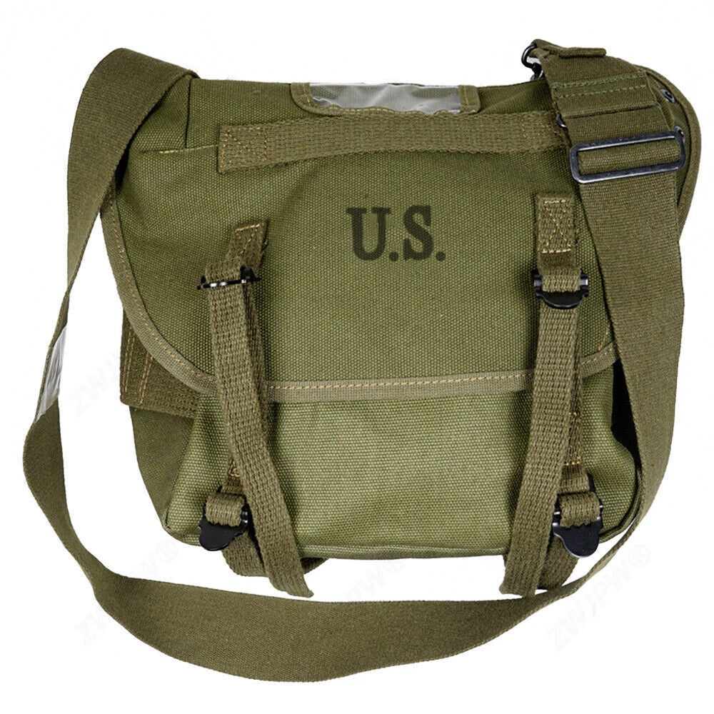 US Army M1961 Canvas Messenger Bag Military Green Outdoor Tactical Shoulder Bag 07FC0E-D4 - KOEEK