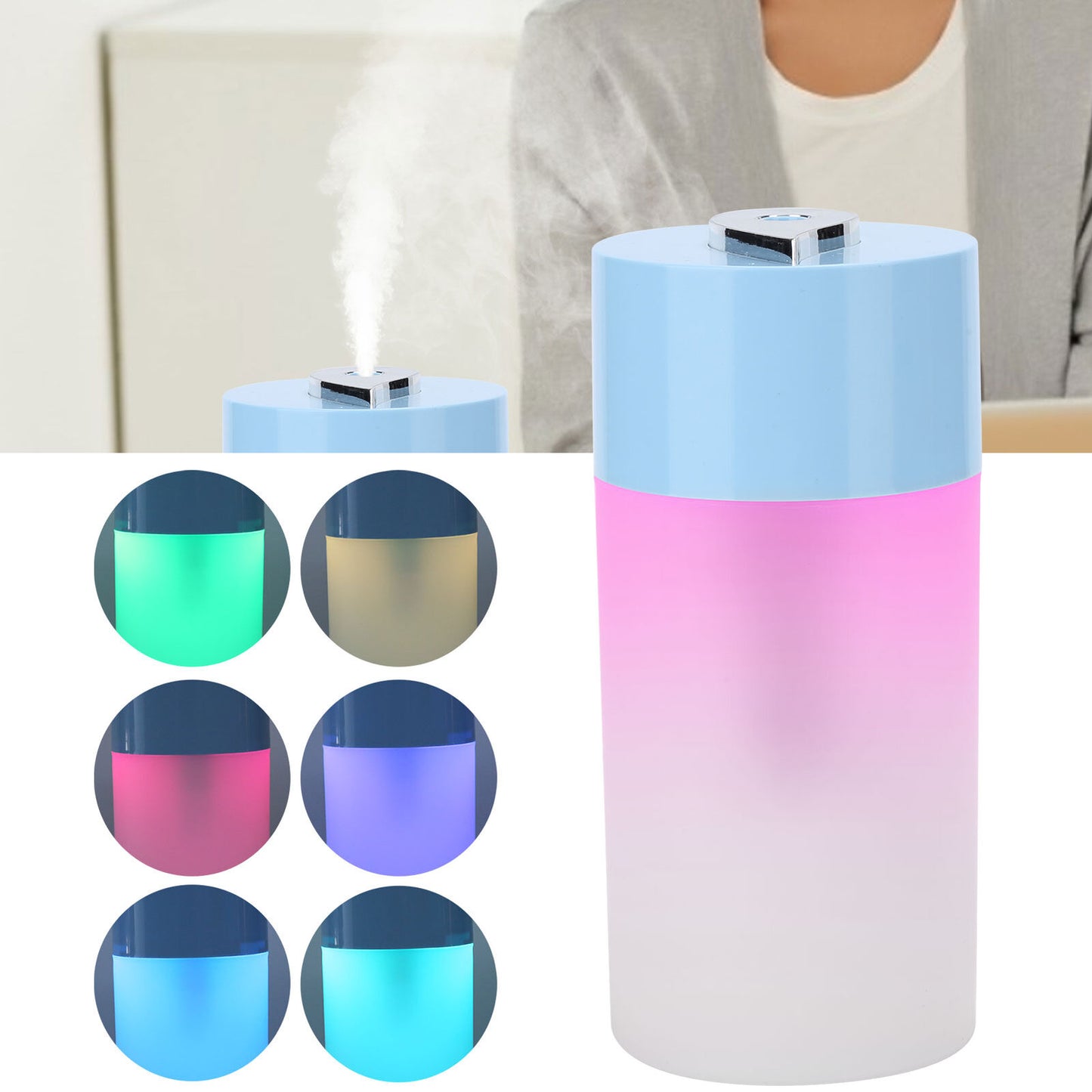 new Humidifier Air Humidifier Noiseless Capacity Essential Oil Diffuser (Bleu ) HGF koeek - KOEEK