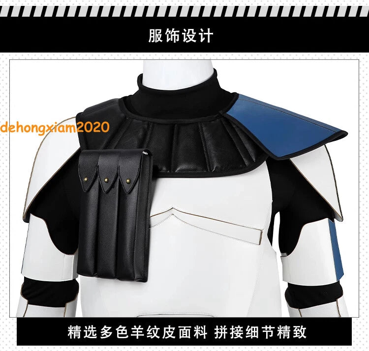 Anime Star Wars The Clone Wars Captain Rex Cosplay Costume Outfit Full Suit 07FC0E-D4 - KOEEK