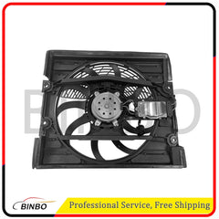 Radiator Condenser Cooling Fan Assembly for BMW 740i 740iL 750iL Z8 64546921383 07FC0E-D4 - KOEEK